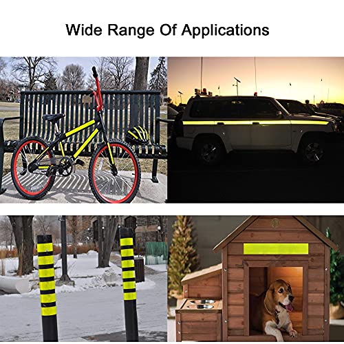 Yellow Reflective Tape,Dot-C2 Outdoor Safety Tape,High Viscosity, Waterproof, Fade Resistant,Durable,Reflector Conspicuity,Weather And Moisture Resistant,2 In × 20 Ft #TOP5