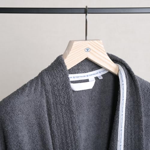 Albornoz de Kimono Tom Tailor gris de algodón para mañanas relajadas en casa 5