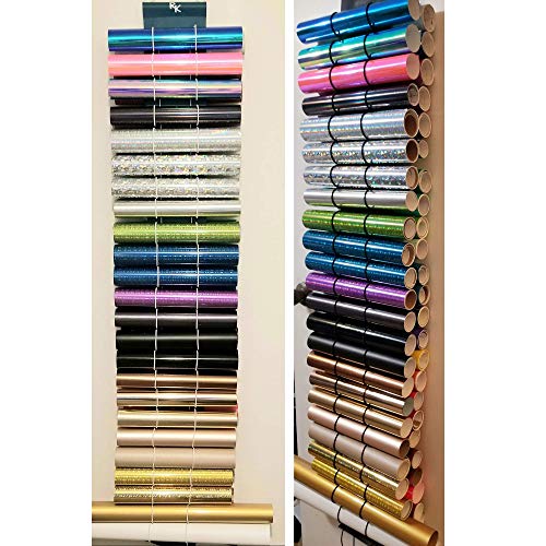 Vinyl Roll Holder and Diamond Painting,50 Roll Capacity,25 on Each Side, Teal, by The Roll Keeper