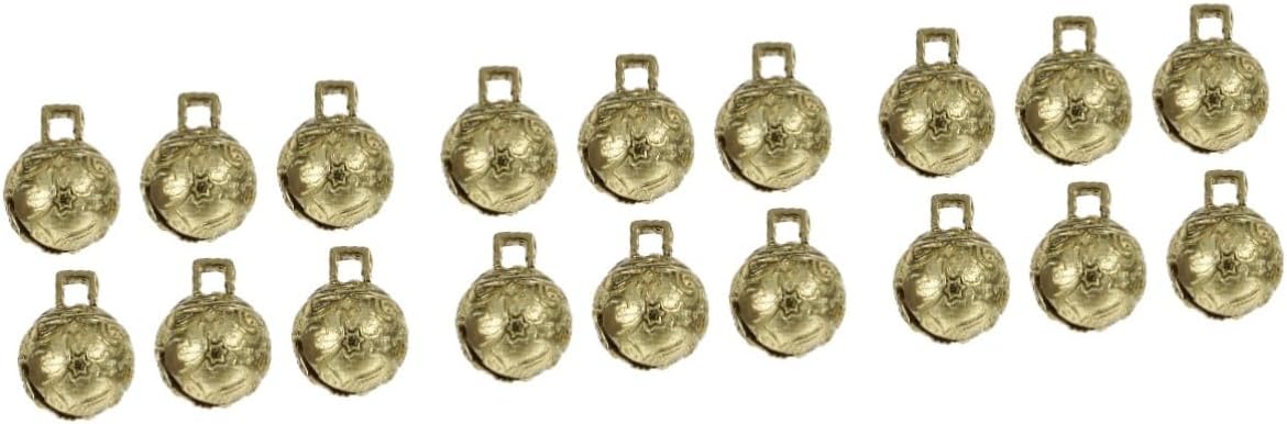 KALLORY 18pcs for Crafts Christmas Tree Decor Ornament Bells for Wind Chimes and Decorations