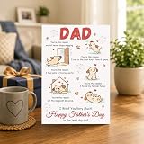 BlinkWishes Father's Day Card from Dog, Dog Dad Fathers Day Card with Seal and Envelope, Cute Puppy Dogs Greeting Cards For Dad Husband Boyfriend, Dogs Owner, Pet Lovers