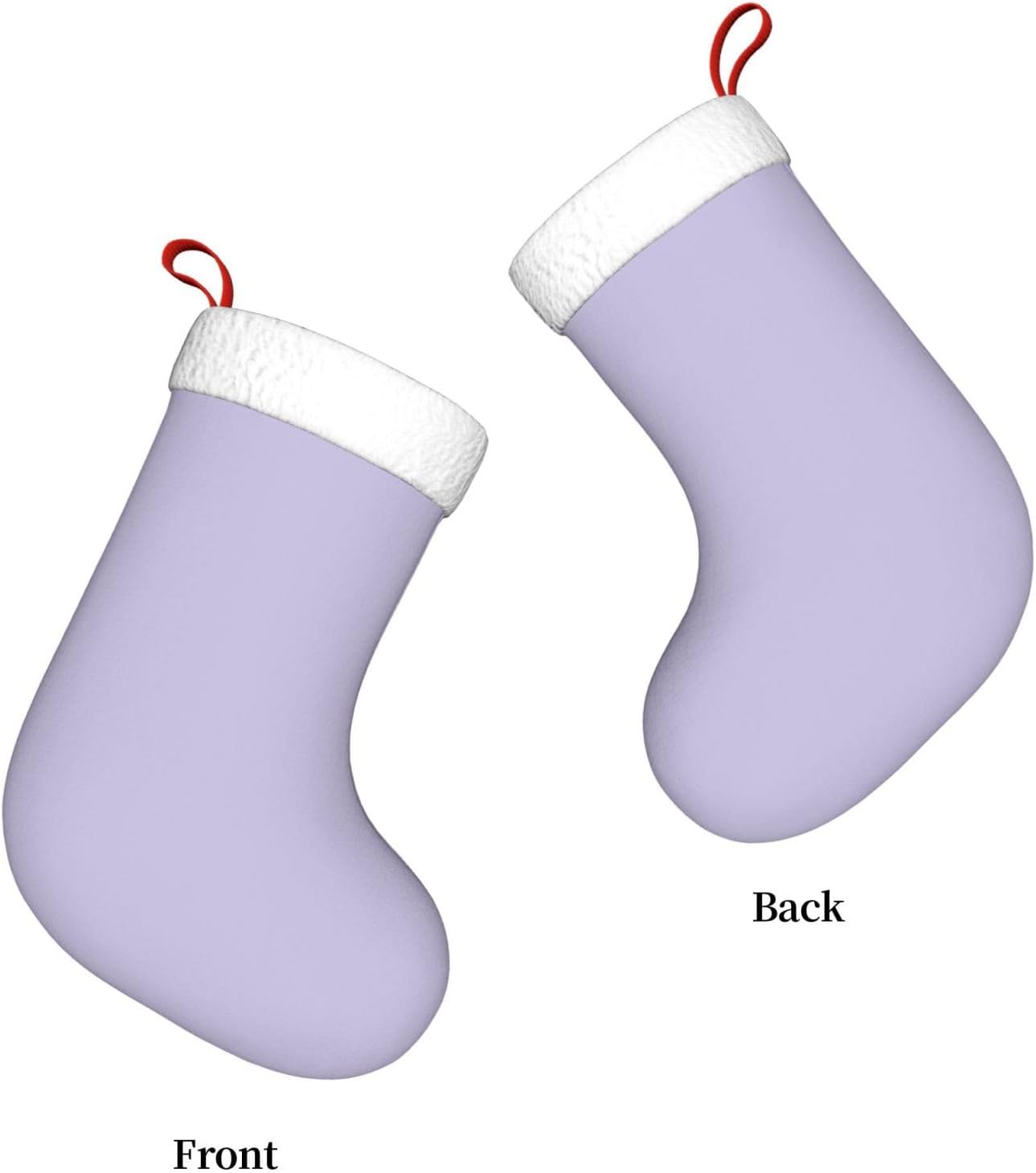 Lavender Color Print Christmas Stockings, Hanging Fireplace Xmas Decor image 3