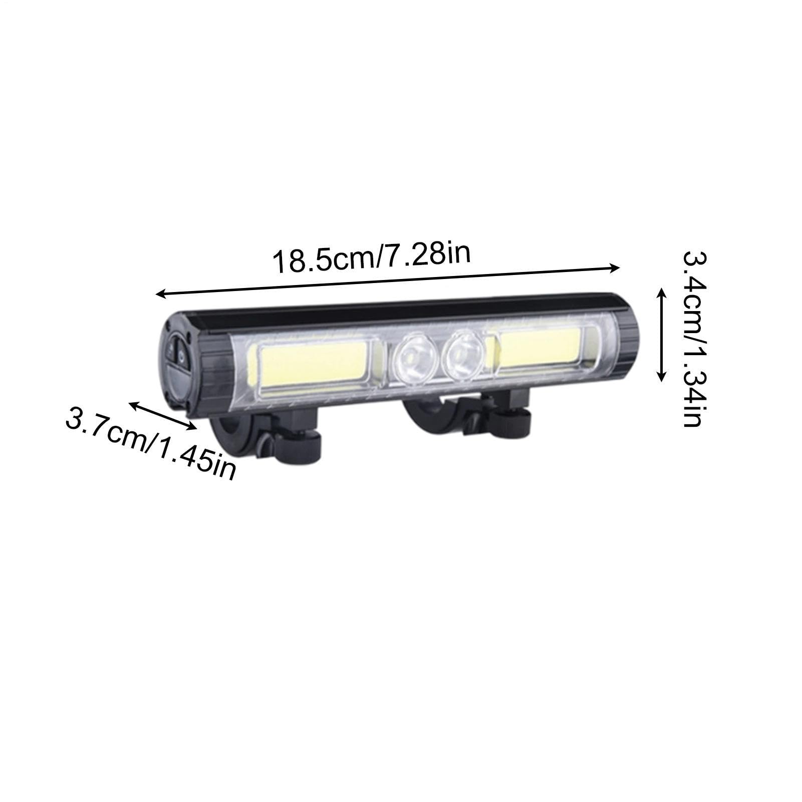 Faros Bicicleta Noche Recargable USB Impermeable 4 Modos