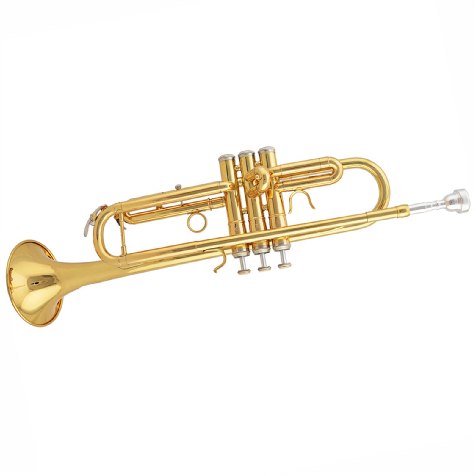 Trombette Tromba In Si Bemolle Professionale Per Adulti E Principianti Strumento A Fiato Tromba Laccata Oro Argento Acciaio Inossidabile(Gold)