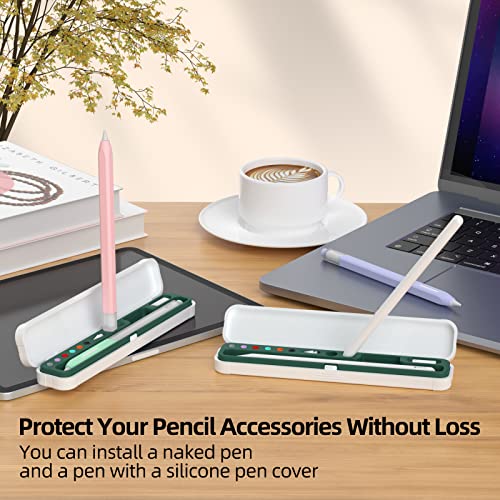 Image of Magnetic Carrying Case Compatible with Apple Pencil 2nd Generation and 1st Gen Pencil and Samsung Galaxy S-Pen Series, Pencil case Consists of Hard PC Shell and Soft Silicone Inner