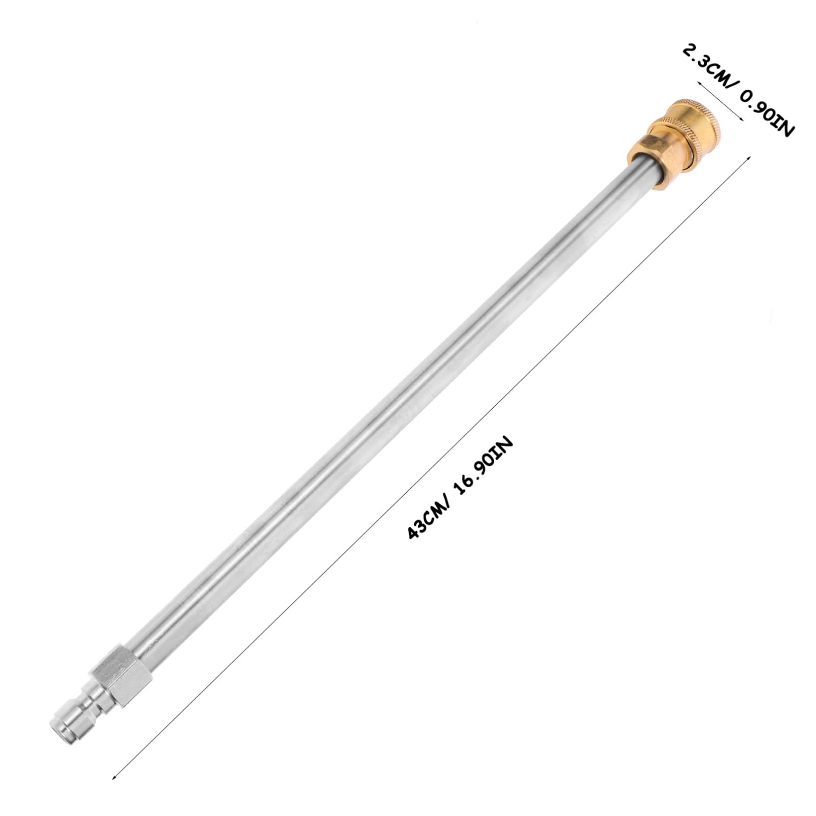 Varilla de 2 de Alta Presión para Lavado Lavadora para Alargadora de Acero Inoxidable y Cobre, Compatible Paquete Piezas Hidrolavadoras de Techo y Suelo