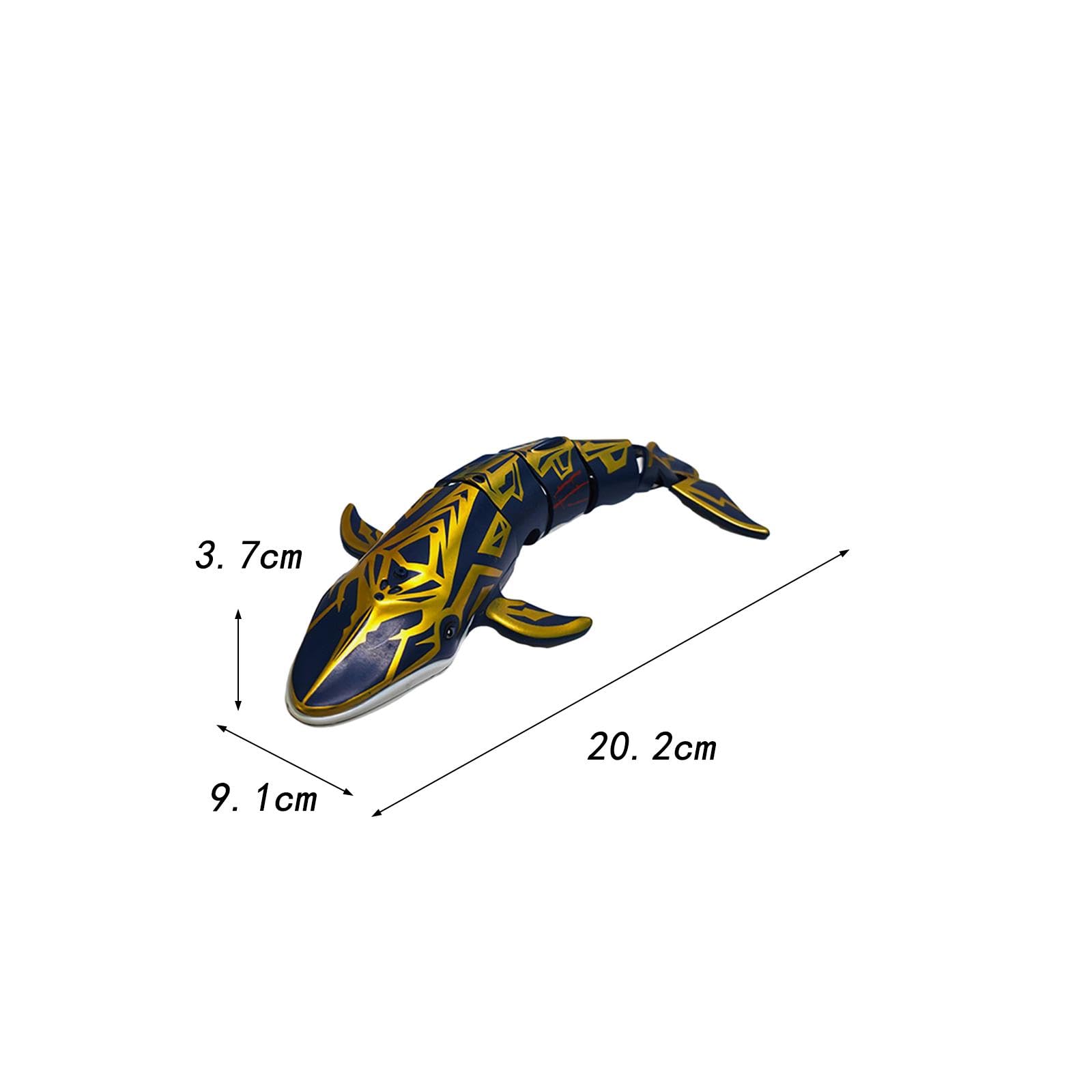 RC Giocattolo Telecomandato Squali Spray Acqua Impermeabile Movimento Flessibile Multimodale Resistente Materiale PP Adatto per Giochi, d'oro