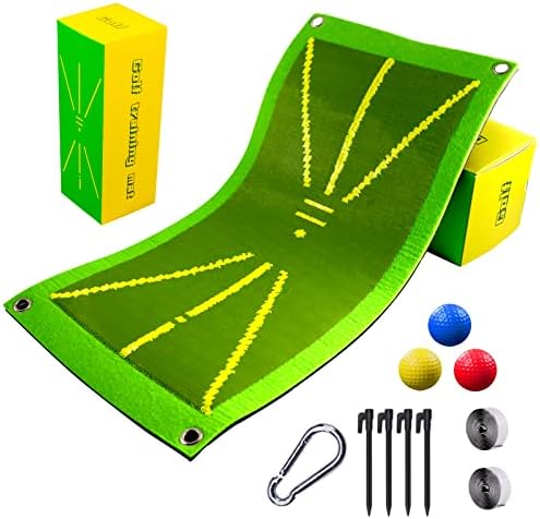 Santoy Premium Golf Training Mat for Swing Detection and Batting - Advanced Golf Hitting Mat for Indoor and Outdoor Trainer Practice, Path Feedback Golf Training Aid Equipment