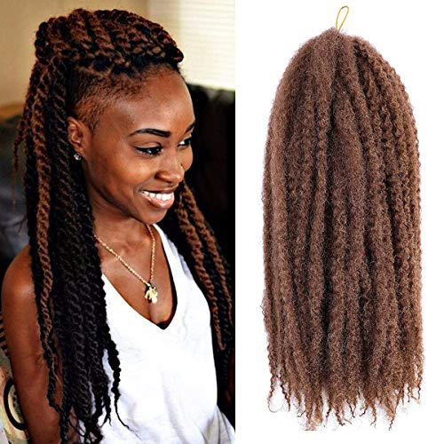 Marley Hair 18 Inch 1 Pack Braiding Hair Twist Long Afro kinky Twists Hair for Distressed Butterfly Locs Crochet Hair Extensions(30#)