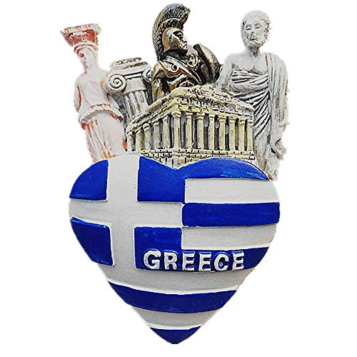 Imán decorativo rectangular 3D Grecia Atenas miniatura 1