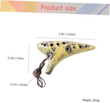 12 Hole Alto C Ocarina Music Instrument for Beginner Performers