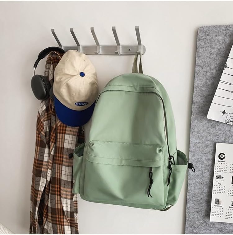 Cute Backpack Basic Office Laptop Travel Outdoor Lightweight School Children Preppy (Sage Green) image 3