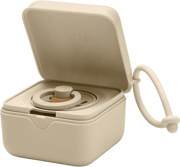 BIBS Pacifier Box avec cordon. Porte-sucettes et stérilisateur. Entièrement en matériau de qualité alimentaire, sans bisphénol A. Fabriqué au Danemark. Woodchuck - 5