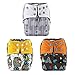 3 AIll in One Night AIO Cloth Diapers Nappies Built in Charcoal Bamboo Insert Reusable Washable (Arrow Pineapple Pack)