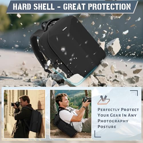 Mochila rígida impermeable para cámara DSLR con funda para laptop 15.6" miniatura 4