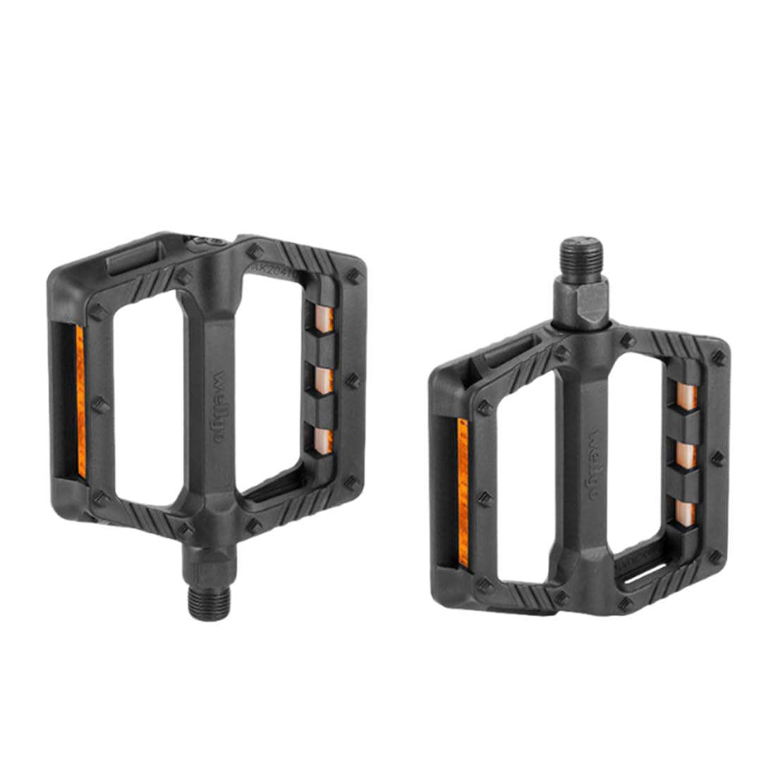 Pedali bici da strada/mountain bike, Pedaliera Nero Flat, Pedale Antiscivolo, Pedalibici Impermeabile, Antipolvere Superficie Larga Leggeri Accessori Bici, per Principianti, Bici da Strada, da Città