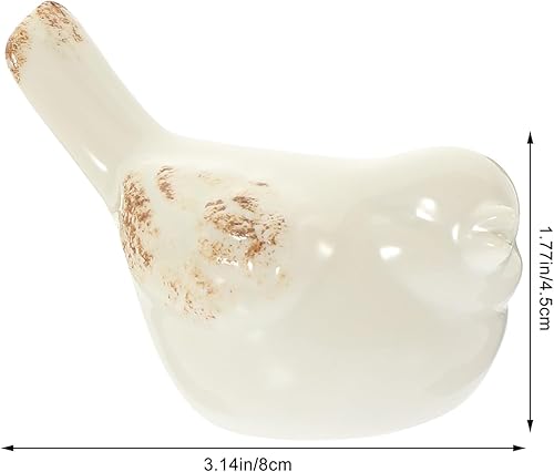 Miniatura 2 de 2 figuras de cerámica de pájaros, estatua de pájaro, decoración del hogar, mini adornos de pájaros para Navidad, cumpleaños, decoración del hogar