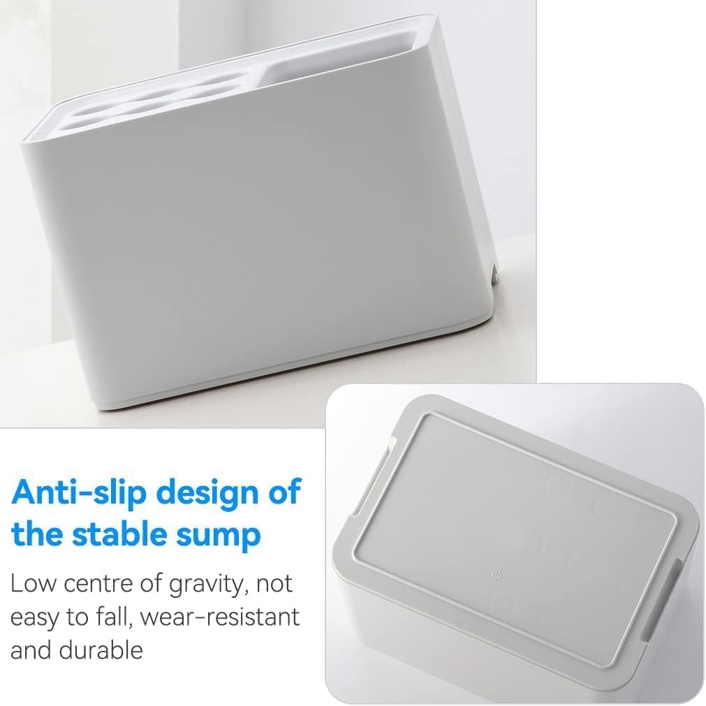 Portaombrelli Da Moderno Per Esterno Interno, Grigio Design Portaombrelli Plastica, Contiene 15 Ombrelli, 18 X 18 X 26.5 Cm Porta Ombrelli Di Grande Capacità, Con Vassoio Rimovibile Per La Pioggia