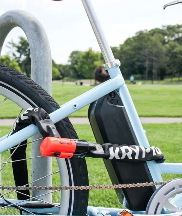 Miniatura 4 de Kryptonite Evolution 1012 - Candado de cadena para bicicleta, 4 pies de largo, cadena de acero de 0.394 in, resistente, antirrobo, vendido, seguro,