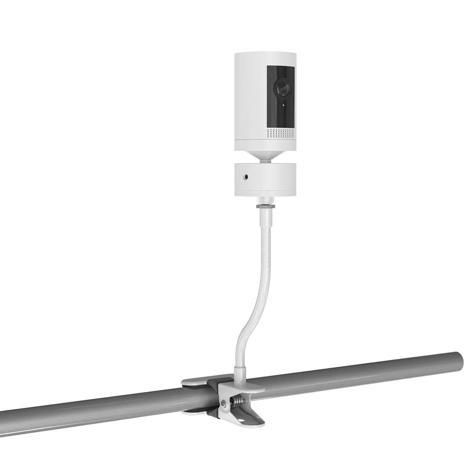 VOMENC Flexible Twist Clamp Mount Compatible with R-ing Pan Tilt Camera, Flexible Twist Gooseneck Mounting Bracket No Tools or Wall Damage Required (