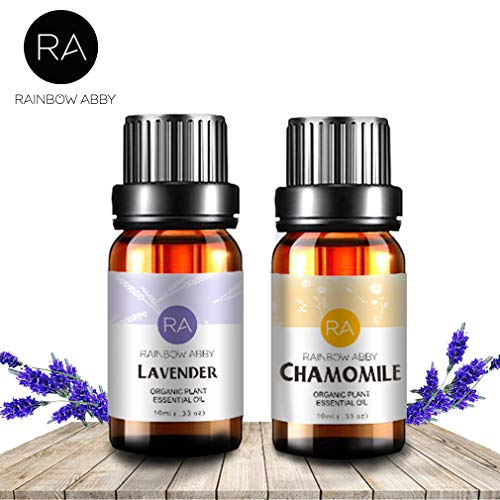 RAINBOW ABBY Aceite Esencial de Lavanda de Manzanilla Ahora Aceites de Aromaterapia de Grado TerapéUtico Puro 100%, 2 / 10ML