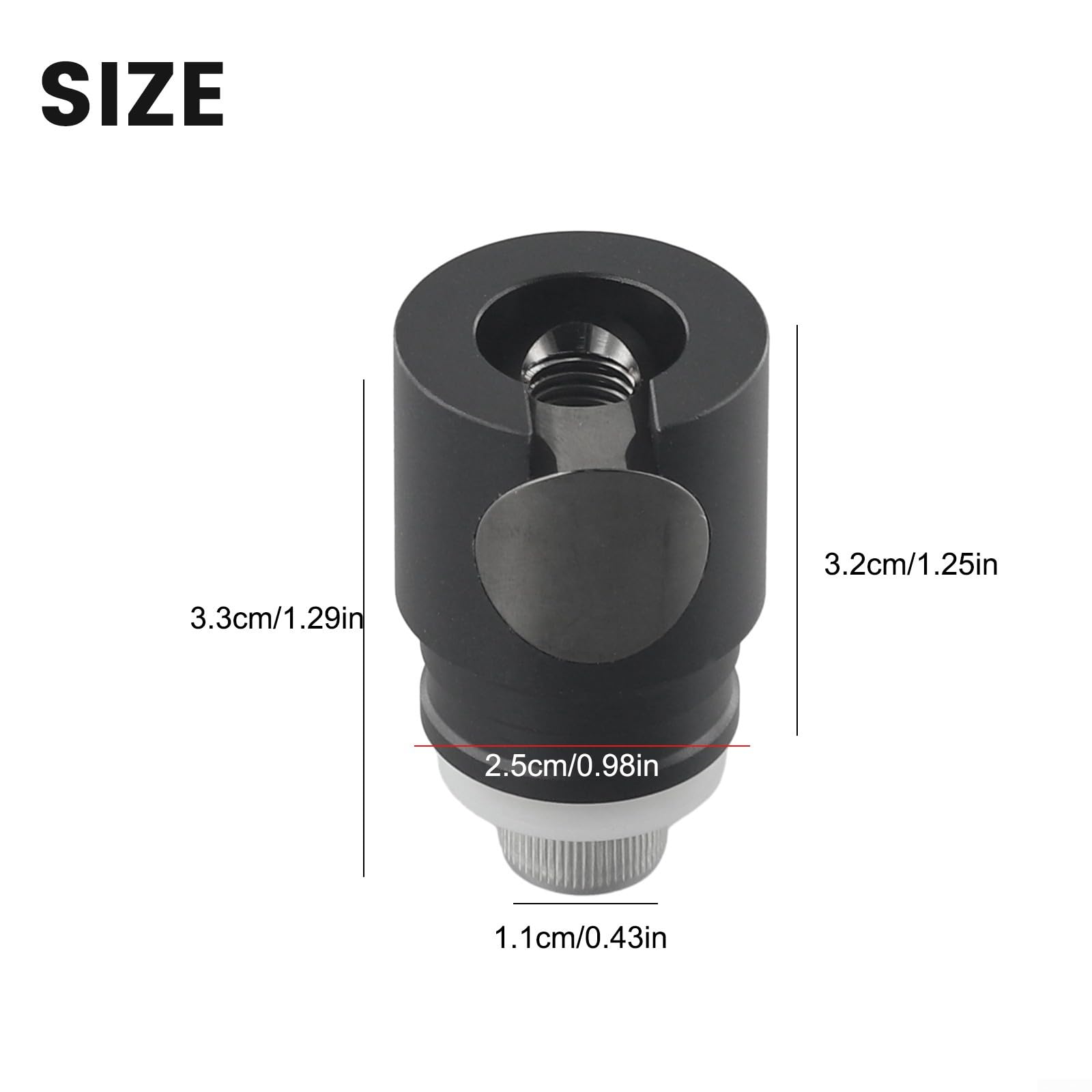 DAZZLEEX Adaptateur d'amortisseur - Stabilisateur de tir à l'arc - Déconnexion rapide - Adaptateur de tige d'équilibre - Équipement de tir à l'arc composé (A)