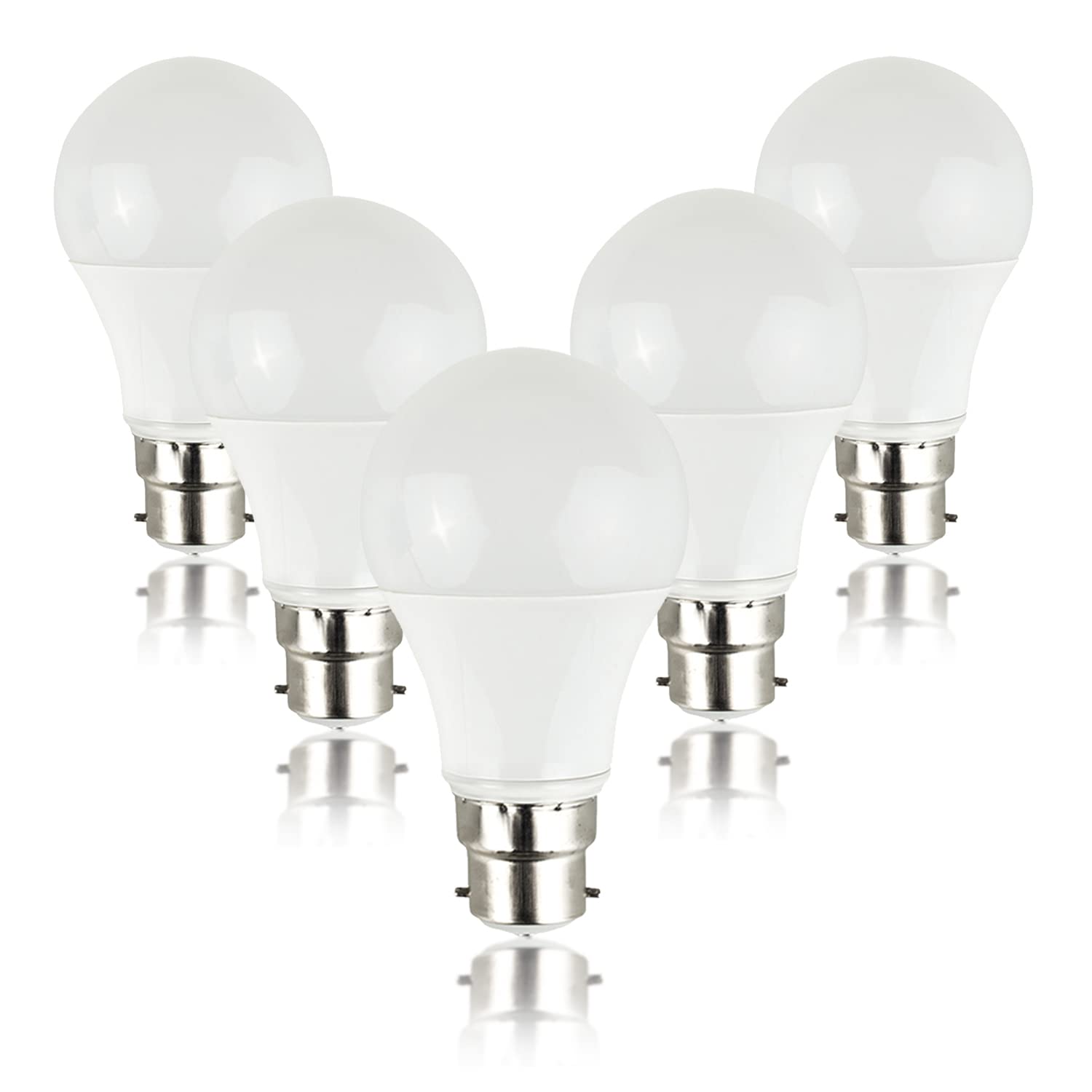 Valuelights B22 Pack Of 5 10W Standard Warm White Led Bulbs from B&Q