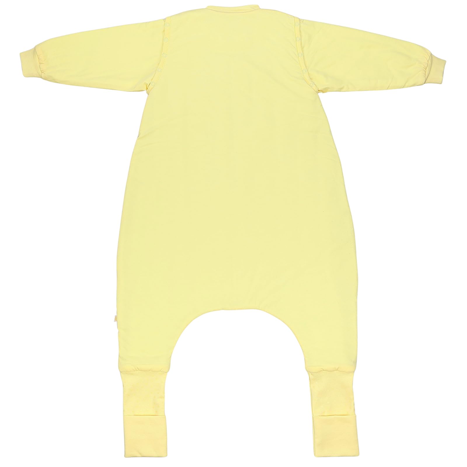 schlummersack Baby Kinder Schlafsack Ganzjahr 90cm Popcorn | mit Füßen, umklappbaren Bündchen und abnehmbaren Ärmeln, gefüttert, Ganzjahresschlafsack, 2.5 Tog