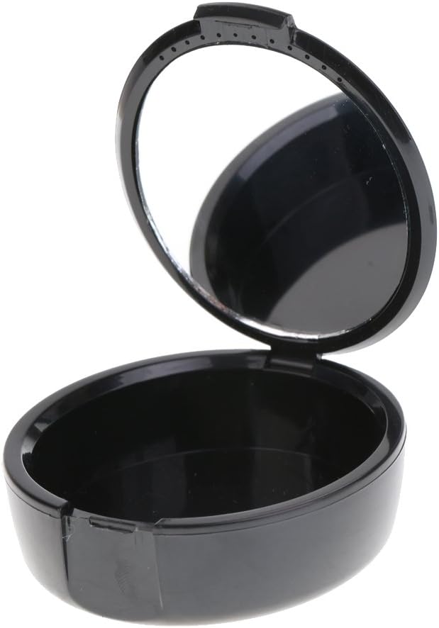 CALANDIS™ Plastic Denture Storage Box False Teeth Case Container with Mirror Black | Denture Care | Oral Care