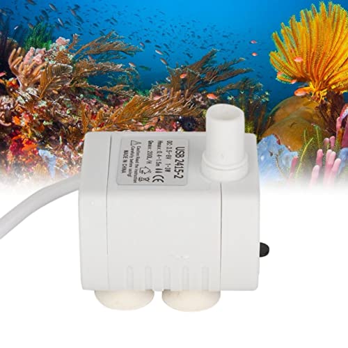 Fish, Submersible, White 1-3W USB Mini Pond Resin Fountain for Aquarium