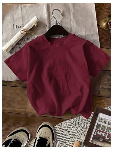 Image of RoseSeek Girl's Shirts 3 Packs Star Butterfly Graphic Tees Crew Neck Short Sleeve T Shirt Casual Tops