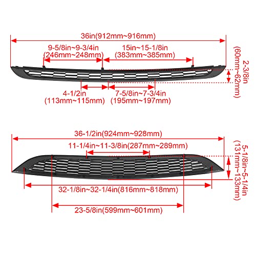 Cubierta de parachoques Mini Cooper R50 R52 R53 en acabado exclusivo negro brillante 4