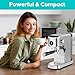 CASABREWS CM5418J Espresso Machine 20 Bar, Professional Espresso Maker with Milk Frother Steam Wand, Stainless Steel Cappuccino Latte Machine with 34oz Removable Water Tank and Touchscreen, Silver