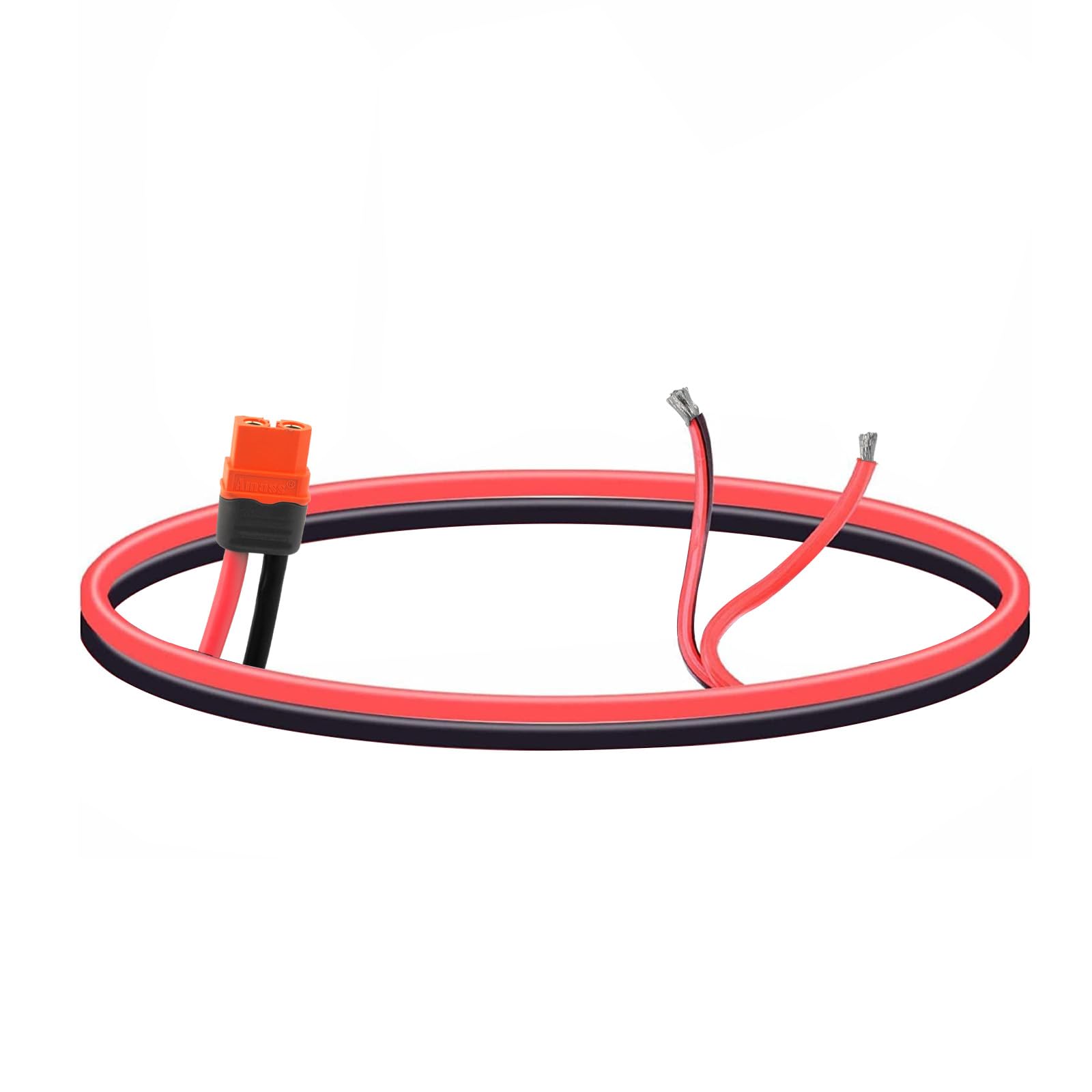 Leehitech 12 AWG XT60i Extension Cable, Heavy Duty 25A XT60i Female Plug Connector Wire Copper Wire 3.31mm² for RC Lipo Battery Cable Drone Car Boat