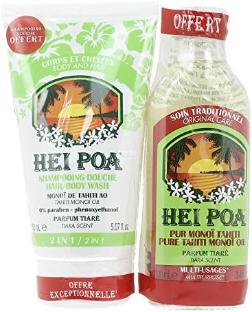 HEI POA Pur Monoï de Tahiti AO Tiare (100 ml) + Shampooing Douche OFFERT (150 ml)