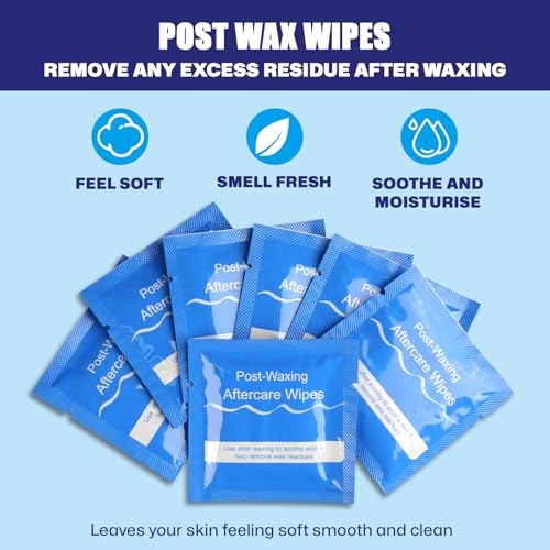 Image of Nose Wax Kit, 30 Applicators,Nostril and Ears Hair Removal Kit for Men & Women,Includes 15 Balm Wipes and Mustache Guards etc. Lasts up to 6 Weeks (120g)