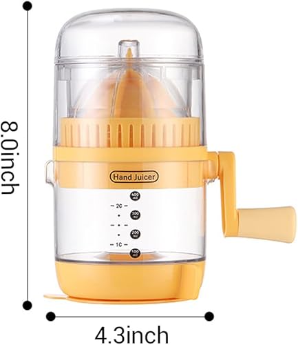 Miniatura 6 de Exprimidor manual para naranja, exprimidor de naranja limón y naranja, exprimidor manual de frutas, práctica herramienta de cocina con una taza y