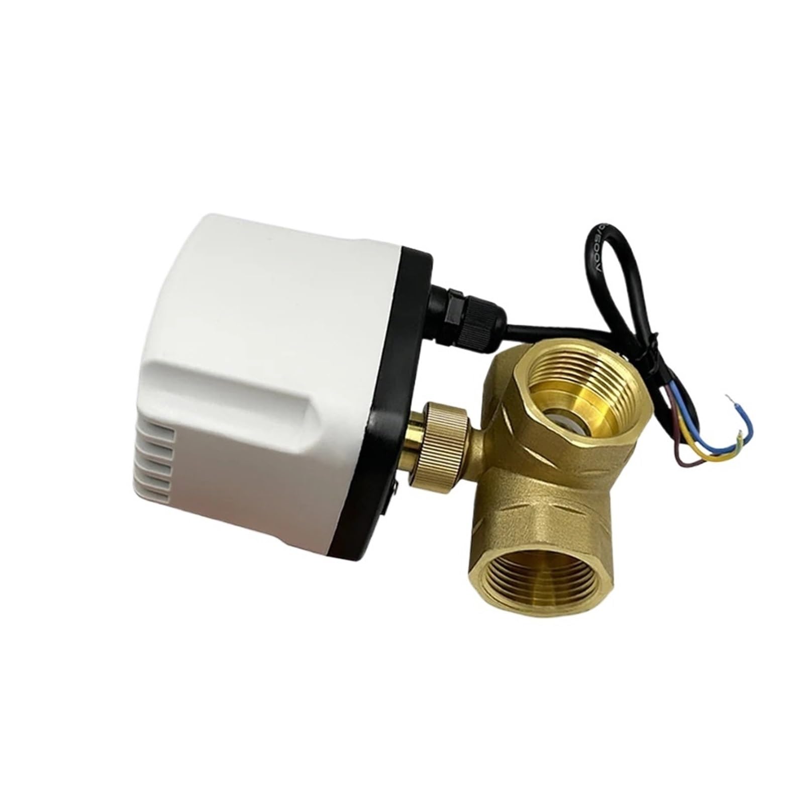 Flglqutsv 1-1/4 1/2" 3/4" 1" /2" 2" Ip65 Electric Ball Valve 3-Way Ac220v Dc12v Dc24v 3 Wire Motorized Ball Valve L-Type(",12Vdc)