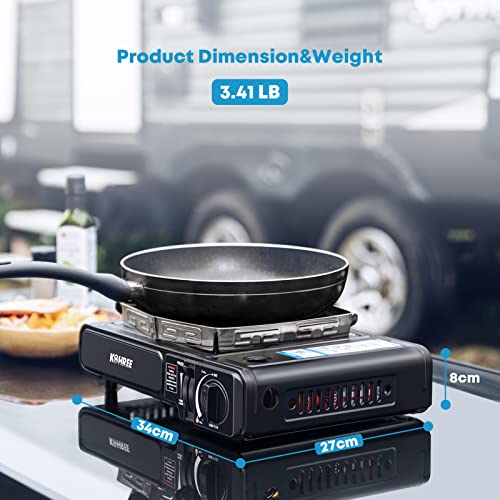 image for Kohree Portable Butane Gas Stove for Outdoor Cooking, 10,000BTU Campin