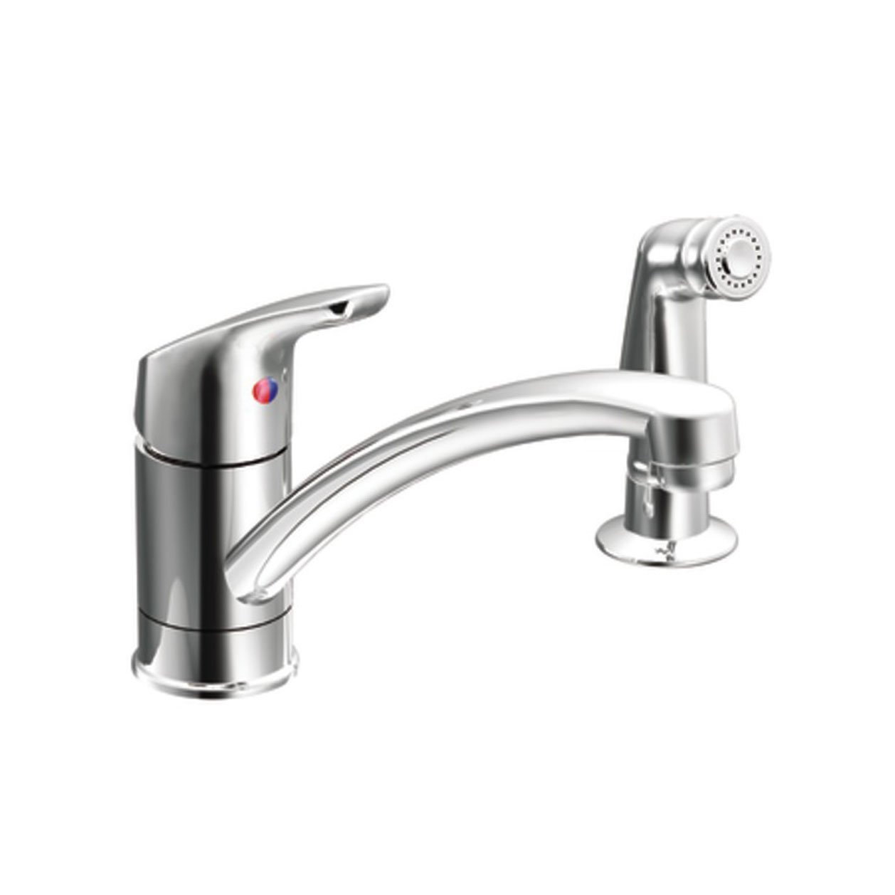 CA42513 Baystone Single-Handle Kitchen Faucet with Side Spray, Chrome