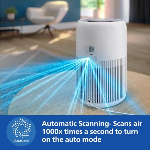 Image of Philips AC0920 Smart Air Purifier for Home| Real Time AQI Display | Covers upto 300 sqft|Removes 99.97% of Viruses,Allergens,Dust and PM2.5 |HEPA Filter| Life Upto 9000 Hrs | Ideal for Bedrooms, White