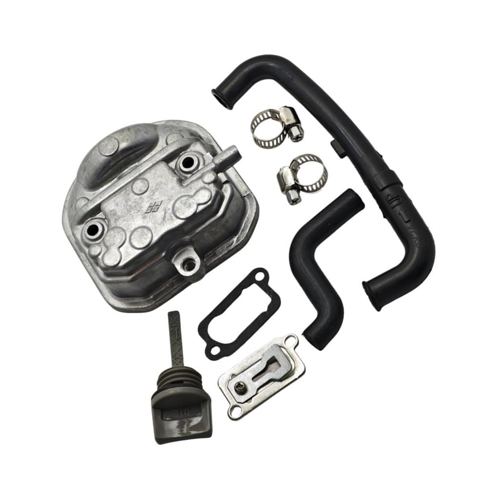 Cubierta de Culata, Varilla de Nivel de Aceite, Manguera de ventilación, Kit de Junta de Salida Compatible con Pieza de Repuesto de Motor de cortacésped GX35 GX 35