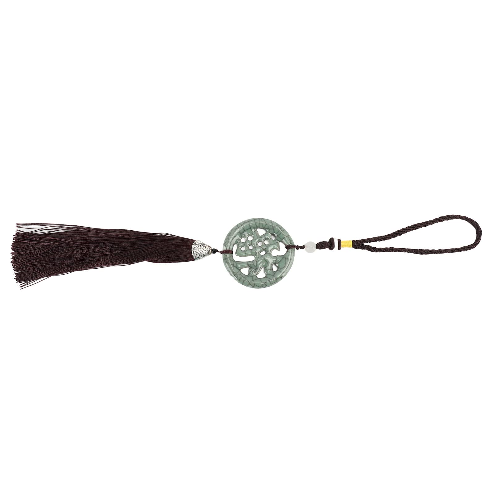 Porte-clés rond pendentif perles porcelaine bricolage sac SY-GL-008