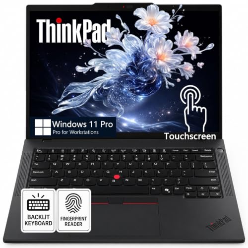 Image of Lenovo ThinkPad T14 Gen 6 Business Laptop | 14 inch WUXGA IPS Touchscreen | Intel Core Ultra 5 225U | 16GB DDR5 RAM | 512GB SSD | Backlit Keyboard | Fingerprint Reader | RJ-45 | Wi-Fi 6 | Windows 11 Pro