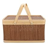 Con suficiente espacio para llevar alimentos para 2 personas, esta canasta de picnic de mimbre es divertida, liviana y portátil también.