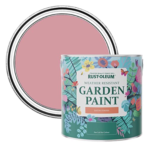 Rust-Oleum Pink Mould-Resistant Garden Paint In Satin Finish - Dusky Pink 2.5L