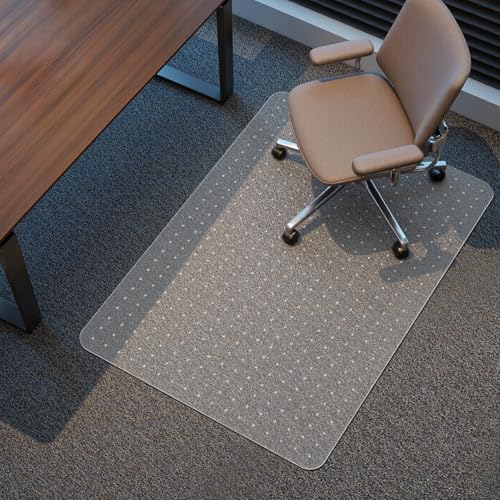 Image of Kuyal Office Chair Mat for Carpet, Clear Heavy Duty Computer Chair Mat | 36''x48'', Under Desk Protector Carpeted Floors Mat, Easy Chair Movement,Ship Flat
