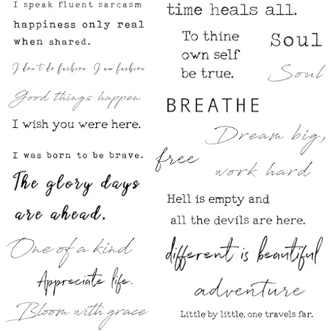 Everjoy Waterproof Inspirational Temporary Tattoos Cover
