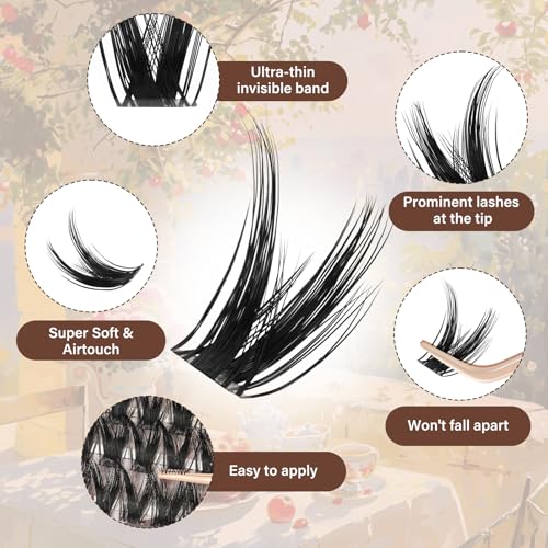 JMS&JMS Lash Clusters Kit Lash Extension Kit 144Pcs C Curl Manga Wispy Eyelash Clusters Kit Natural Volume Eyelash Extensions Individual Lashes Kit at Home (C-8-18MIX) — view 3