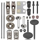 MOTOALL 23pcs Generator Engine Valve Push Rod Replace for Honda GX340 GX390 188F 5KW with Lawn Mower Guide Plate, Rocker Arm Pivot with Adjusting Nuts Valve Lifter Stem Seal Rotator Valve Kit
